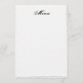 Nep-Rand Wit Huwelijksmenu Sjabloon Menu