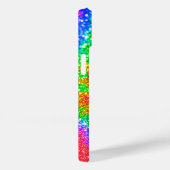 Nep Regenboog Tie Dye Glitter Wervelpatroon Case-Mate iPhone Case (Achterkant / Rechts)