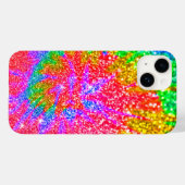 Nep Regenboog Tie Dye Glitter Wervelpatroon Case-Mate iPhone Case (Achterkant (horizontaal))
