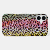 Nep Regenboogforel Schub Textuur Uitzicht Patroon iPhone Hoesje (Achterkant horizontaal)