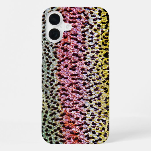 Nep Regenboogforel Schub Textuur Uitzicht Patroon iPhone Hoesje (Achterkant)