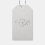 Nep-reliëf bloem bruiloft cadeaukaartje cadeaulabel (Achterkant)