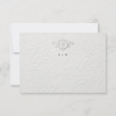 Nep-reliëf bloem bruiloft RSVP kaart (Achterkant)