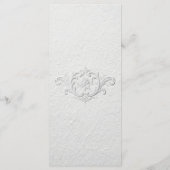 Nep-reliëf Bloem Doop Plat Menu (Achterkant)