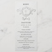 Nep-reliëf Bloem Doop Plat Menu (Voorkant)