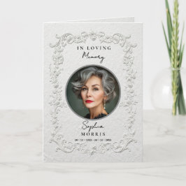 Nep-reliëf Bloemige Herdenkings- Funeral Programma
