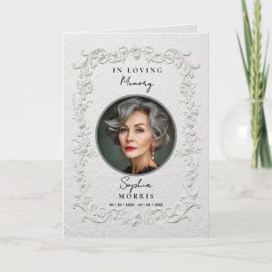 Nep-reliëf Bloemige Herdenkings- Funeral Programma