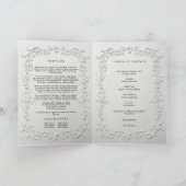 Nep-reliëf Bloemige Herdenkings- Funeral Programma (Binnen)