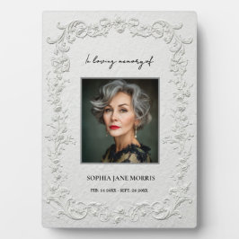 Nep-reliëf Bloemrijke Herdenkingsfoto Plaquette Fotoplaat