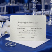 Nep-reliëf effect zwanen en rozen RSVP kaartje