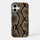 Nep Rock Python Slangenhuid iPhone 16 Hoesje (Achterkant)