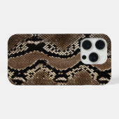 Nep Rock Python Slangenhuid iPhone Hoesje (Achterkant horizontaal)