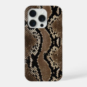 Nep Rock Python Slangenhuid iPhone Hoesje (Achterkant)