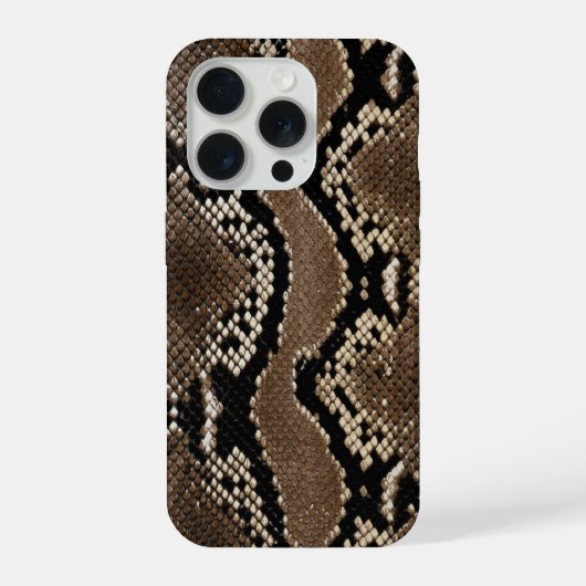 Nep Rock Python Slangenhuid iPhone Hoesje (Achterkant)