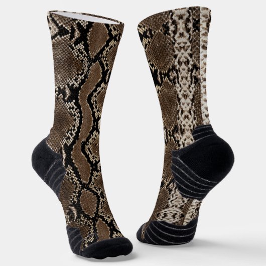 Nep Rock Python Slangenhuid Sokken (Gebogen)