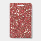 Nep rode glitter textuur uitzicht met aangepaste t badge (Achterkant)