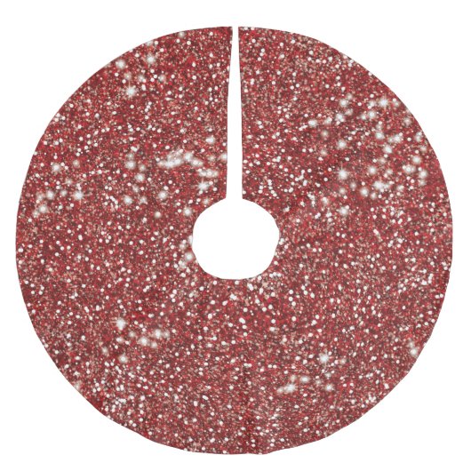 Nep rode glitters textuur look-alike grafisch kerstboom rok (Voorkant)