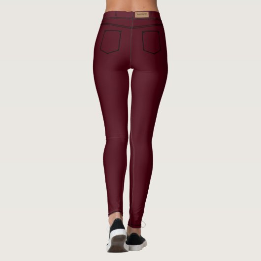 Nep rode jeans leggings (Achterkant)