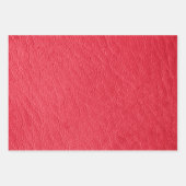 Nep Rode Leer Textuur Wrap Inpakpapier Vel (Voorkant)
