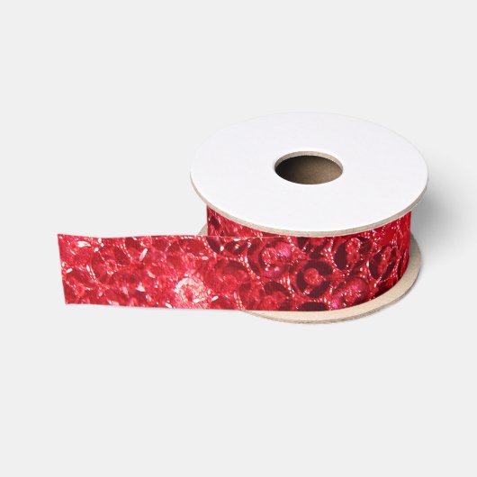 Nep rode sequin afbeelding grosgrain lint (Spoel)