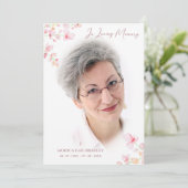 Nep-roosgoud foto roze bloemige takken voor een ui kaart (Staand voorkant)