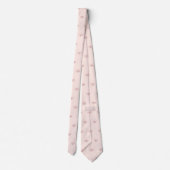 Nep Rose Goud Fleur de lis DIY Blush Roze Stropdas (Achterkant)