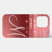 Nep Rose Goud Monogram Case-Mate iPhone Case (Achterkant (horizontaal))