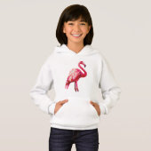 Nep Roze Flamingo Met Lovertjes (Voorkant volledig)