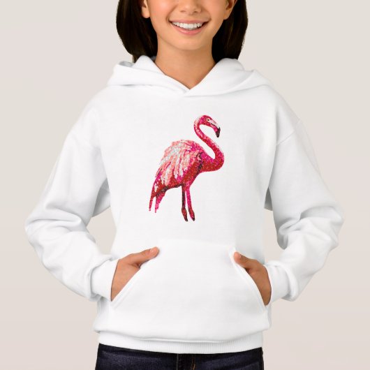 Nep Roze Flamingo Met Lovertjes (Voorkant)