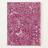Nep Roze Glitter Textuur Uiterlijk Met Aangepaste Planner (Achterkant)