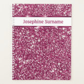 Nep Roze Glitter Textuur Uiterlijk Met Aangepaste Planner (Voorkant)