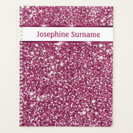 Nep Roze Glitter Textuur Uiterlijk Met Aangepaste  Planner