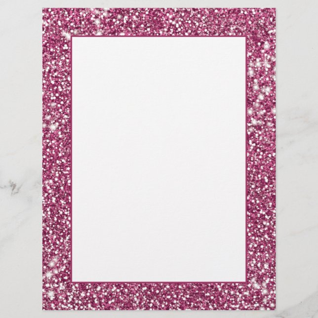 Nep Roze Glitter Textuur Uitzicht Grafisch Briefhoofd (Voorkant)