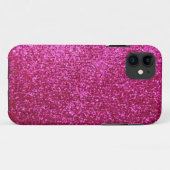 Nep roze glitters Case-Mate iPhone case (Achterkant (horizontaal))
