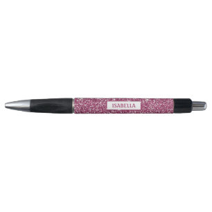 Nep roze glitters textuur uitzicht met aangepaste  pen