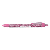 Nep roze glitters textuur uitzicht met aangepaste  zwarte inkt pen (Bovenkant)