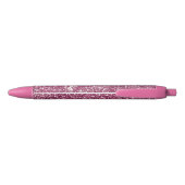 Nep roze glitters textuur uitzicht met aangepaste  zwarte inkt pen (Achterkant)
