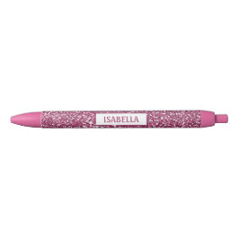 Nep roze glitters textuur uitzicht met aangepaste  zwarte inkt pen