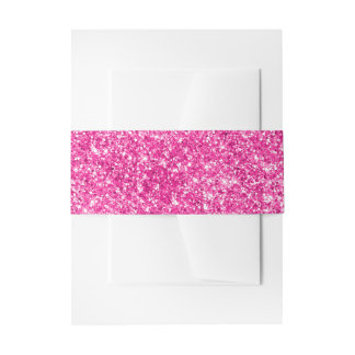 Nep roze glitters uitnodigingen wikkel