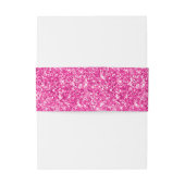 Nep roze glitters uitnodigingen wikkel (Achterkant Voorbeeld)