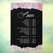 Nep roze glittersequin servicemenu raamsticker (Vel 3)