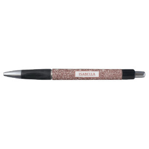 Nep roze goud glinster textuur uitzicht & aangepas pen