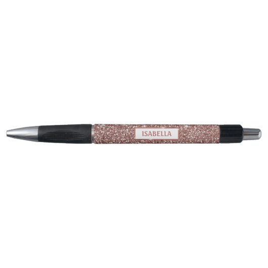 Nep roze goud glinster textuur uitzicht & aangepas pen (Voorkant)