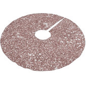 Nep Roze Goud Glitter Textuur Nabootser Design Kerstboom Rok (Gekanteld)