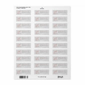 Nep roze goud marmer adreslabel etiket (Full Sheet)