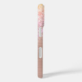Nep roze goud metaal, Glitters, naam in script Case-Mate iPhone Case (Achterkant / Rechts)