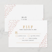 Nep roze gouden confetti bruiloft buffet RSVP Kaartje (Voorkant / Achterkant)