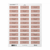 Nep roze gouden glinsterende bruiloft etiket (Full Sheet)