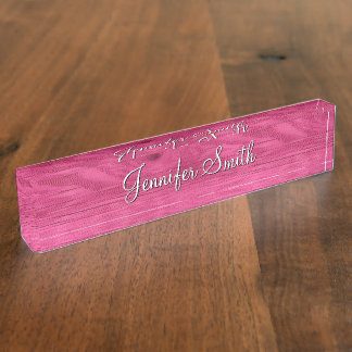 Nep roze hout naambordje