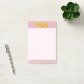 Nep roze leerverbinding met goudkleurige folie ban post-it® notes (Kantoor)